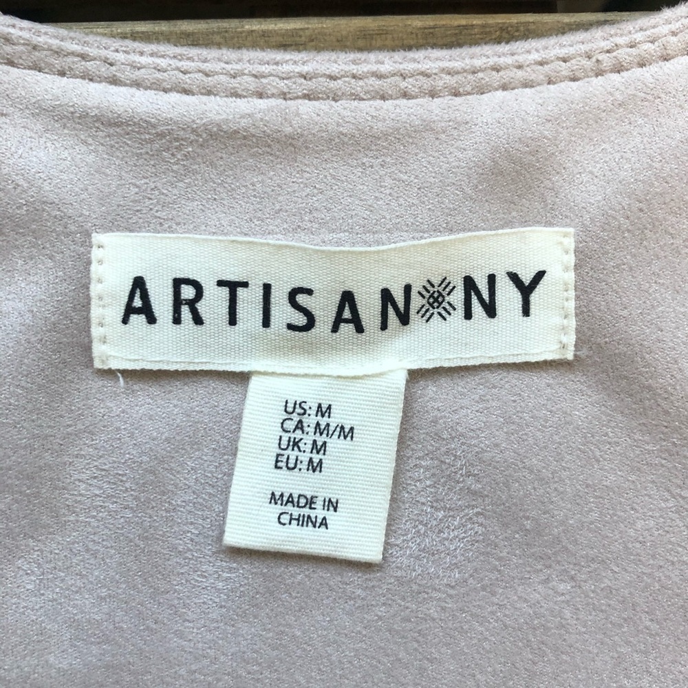 Artisan NY Beige Fringe Vest by Nordstrom size M - Picture 4 of 8